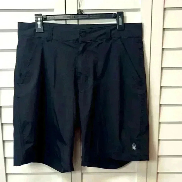 Spyder Shorts 9” Inseam Size Large Black - Picture 1 of 8